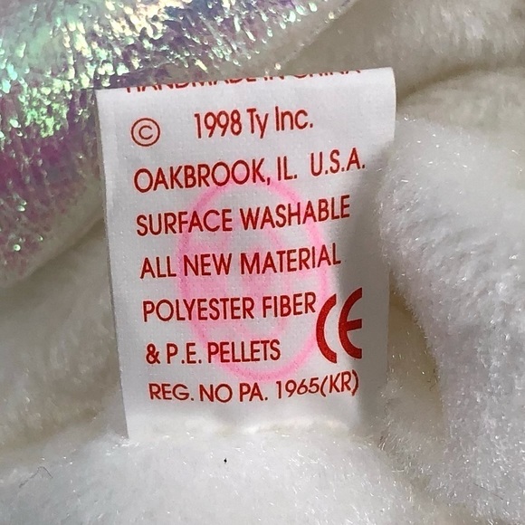 Retired 1998 Ty Beanie Babies Halo Angel Bear Wings Tag Attached Errors Rare - Picture 11 of 13